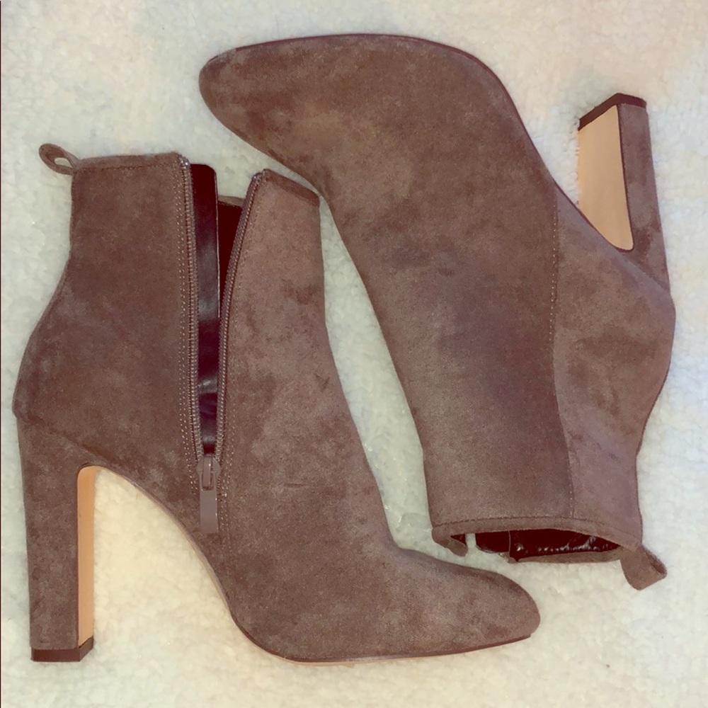 Cute grey suede booties